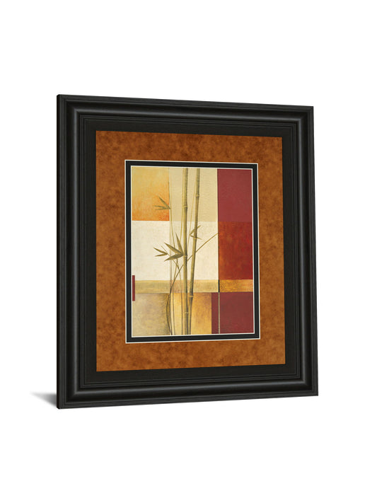 Contemporary Bamboo Il By Estudio Arte - Framed Print Wall Art - Orange