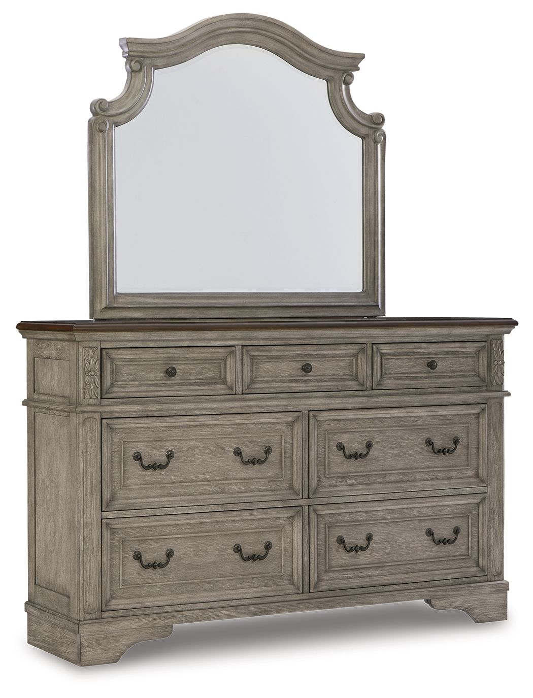 Lodenbay - Dresser, Mirror - Antique Gray