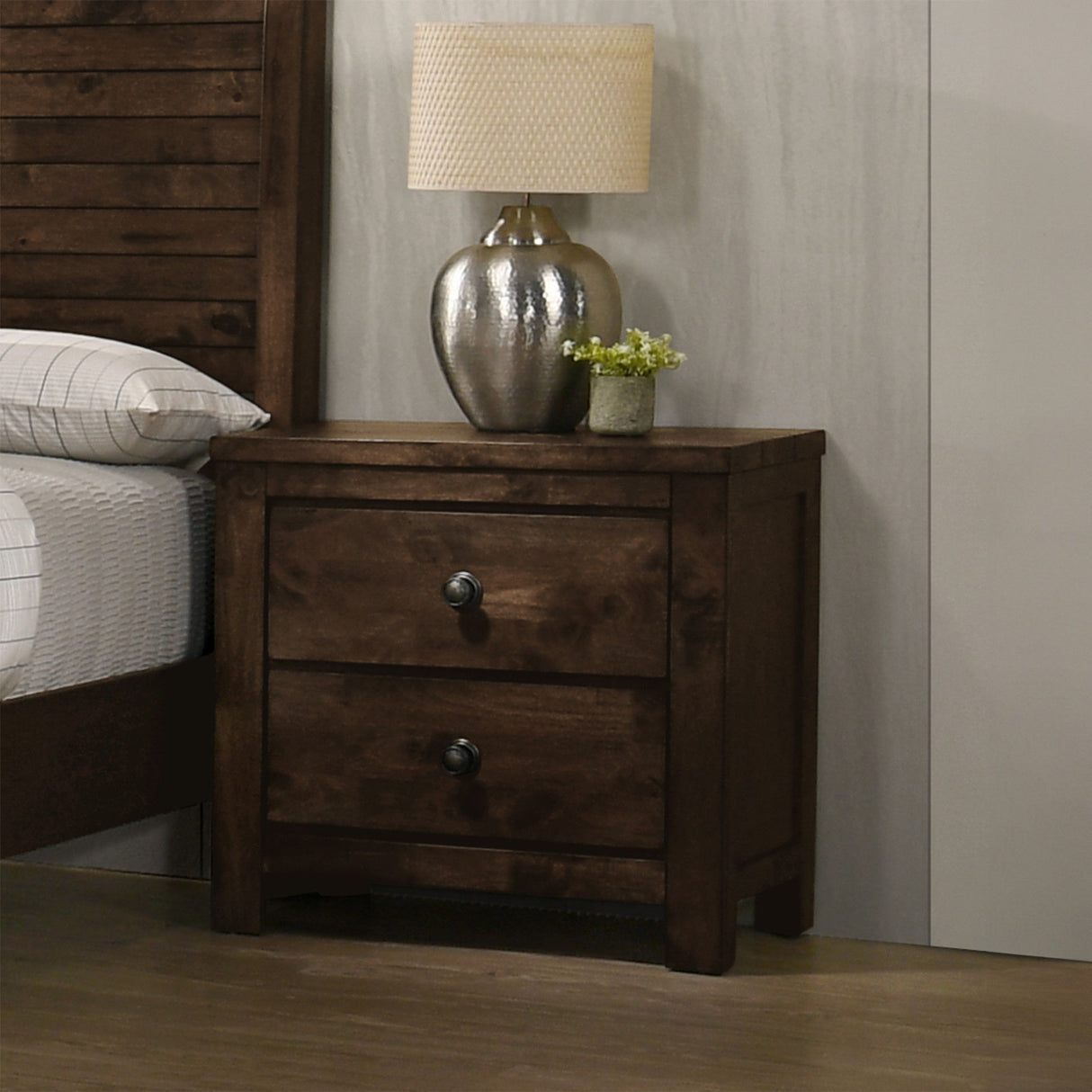Blue Ridge - Nightstand - Rustic Gray