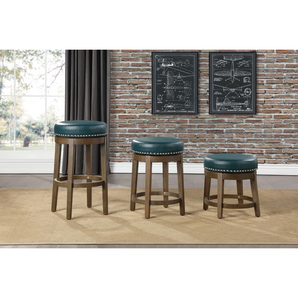 Westby - Round Swivel Stool (Set of 2)