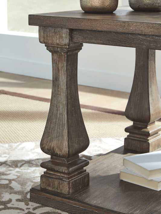 Johnelle - Rectangular End Table - Gray