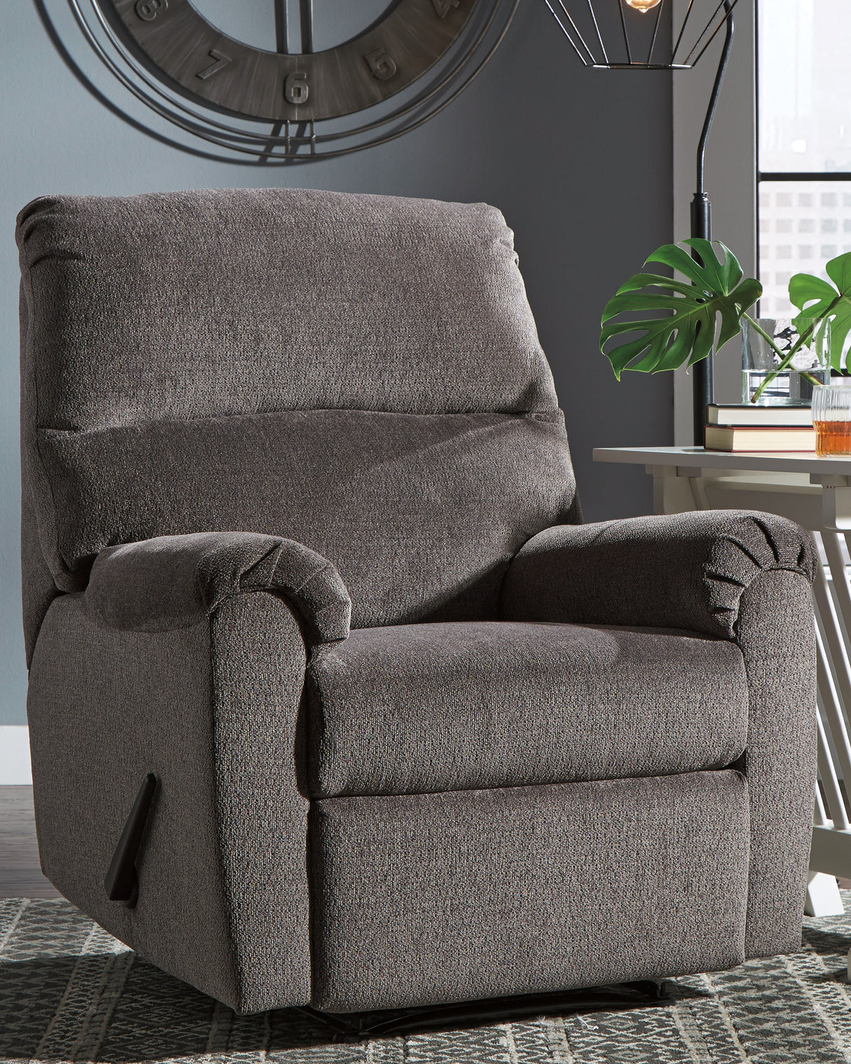 Furniture City - MS - Ashley Furniture - Nerviano Living Room - Zero Wall Recliner / Gray - 1080329