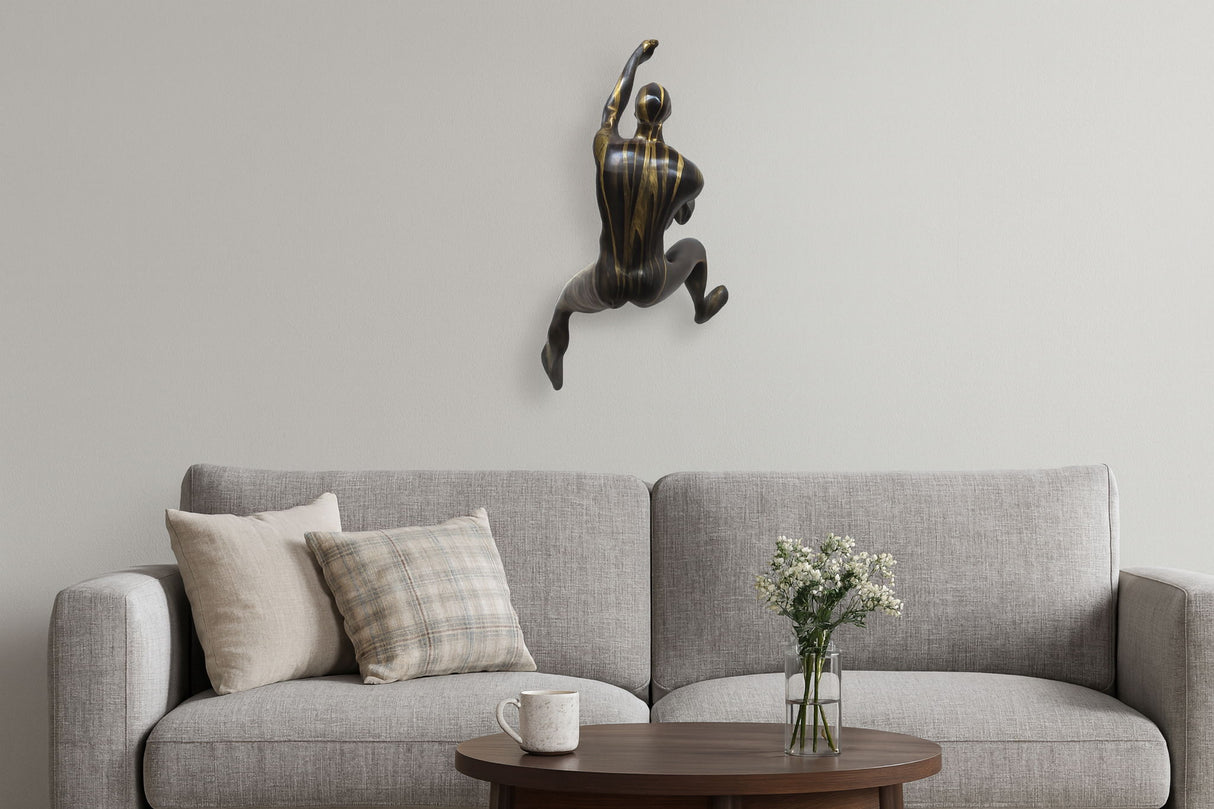 Midnight Stride - 6" x 11" Sculpture - Black