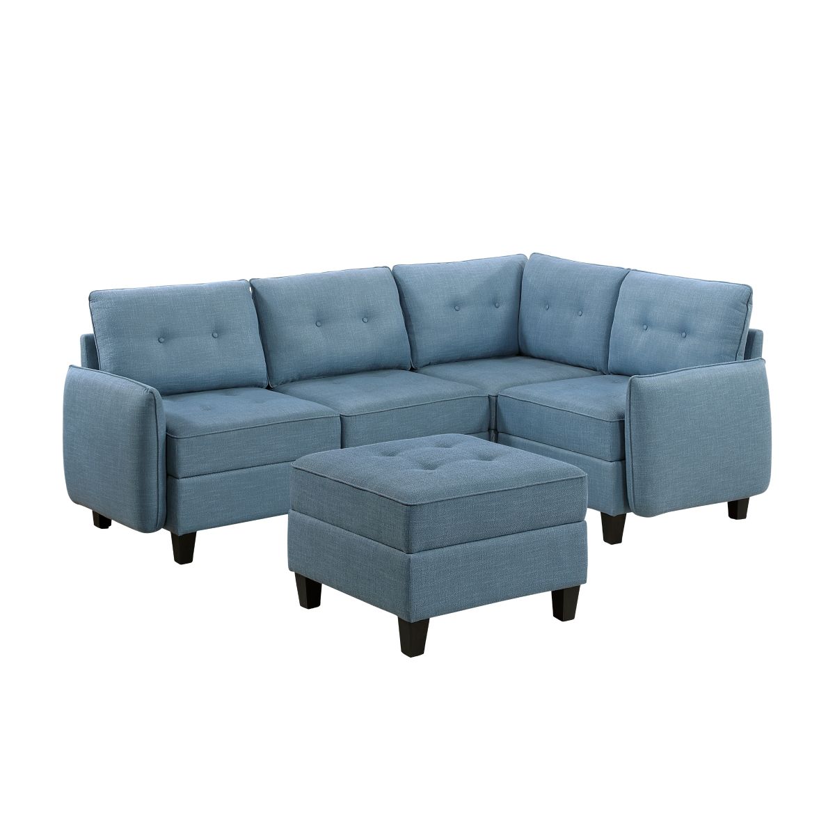 Garren - Sectional With Storage And Ottoman