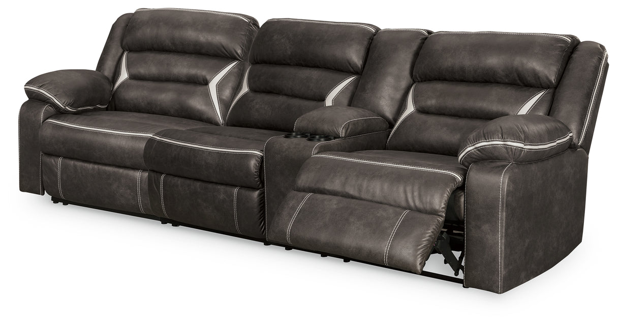 Furniture City - MS - Ashley Furniture - Kincord Sectional - 2-Piece Power Reclining Sectional Sofa / Midnight - 13104S1