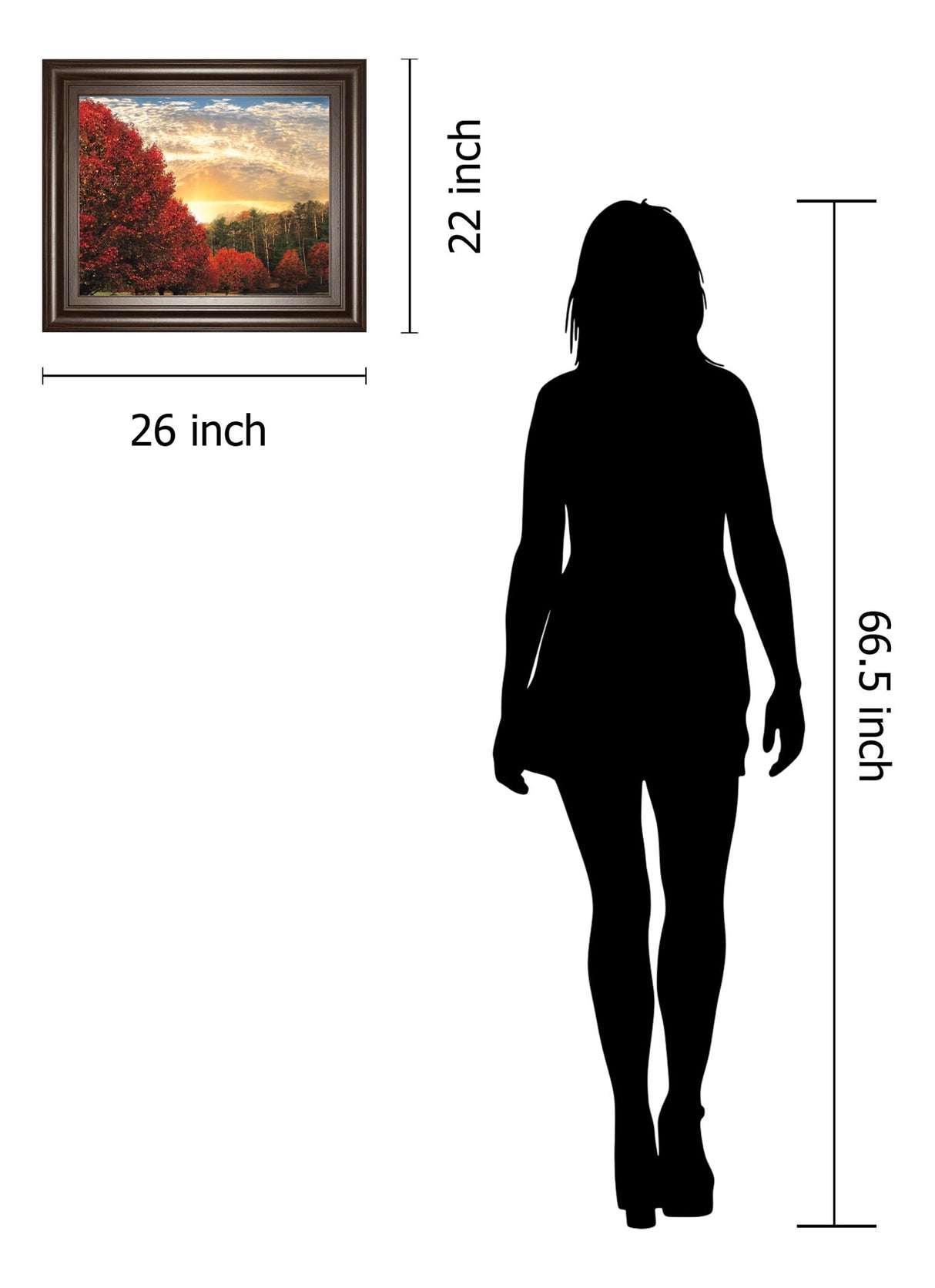 Crimson Tress By Celebrate Life Gallery - Framed Print Wall Art - Red