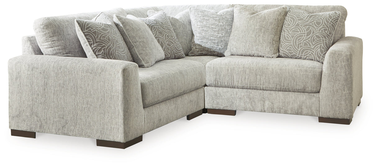 Furniture City - MS - Ashley Furniture - Regent Park Sectional - RAF 3-Piece Sectional / Pewter - 14404S1
