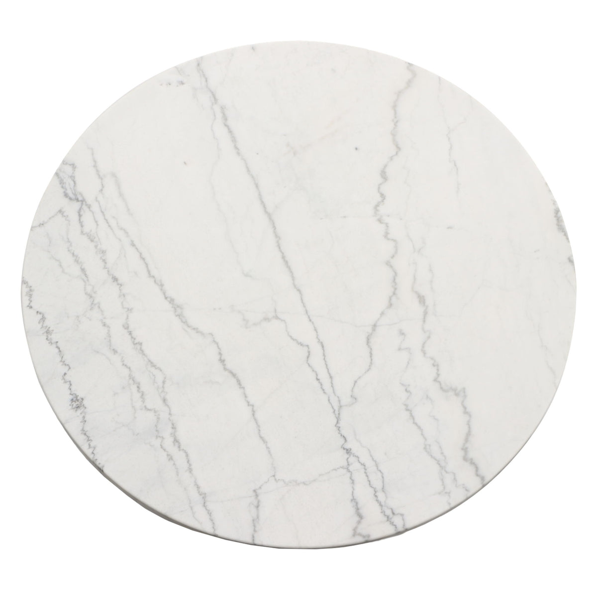 Xena - Marble Top Round Table - White / Black
