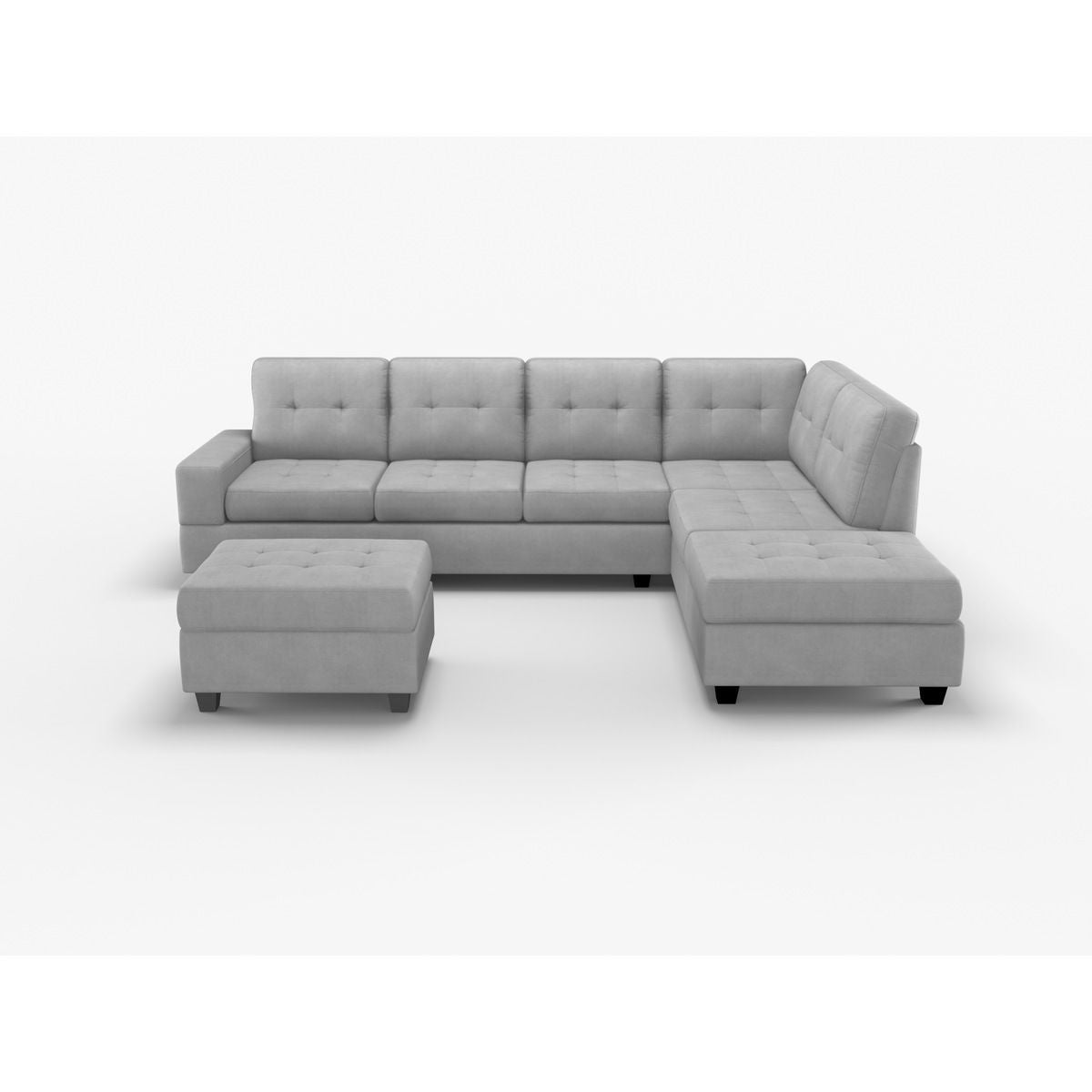 Maston - 2 Piece Reversible Sectional With Drop-Down Cup Holders