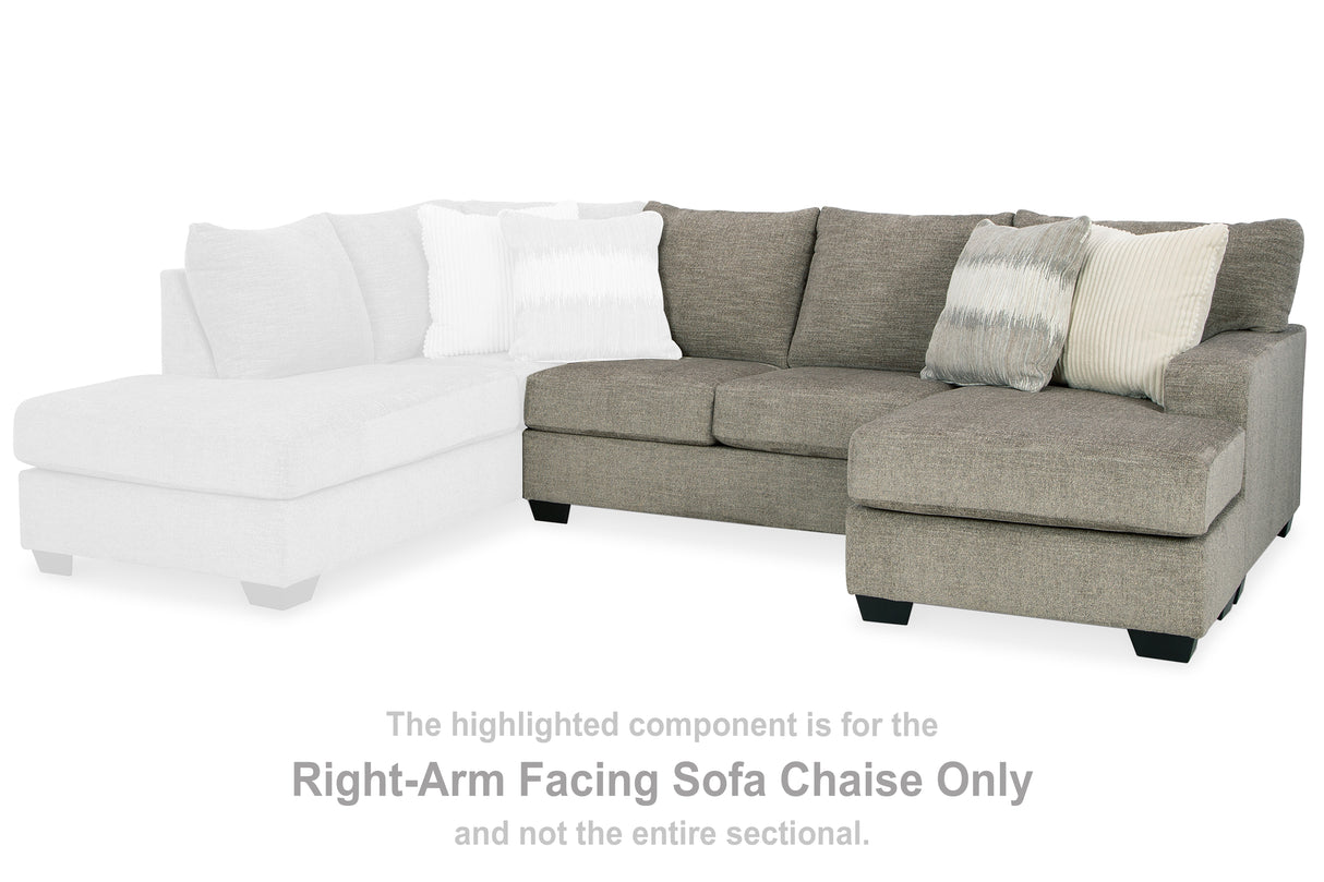 Furniture City - MS - Ashley Furniture - Creswell Sectional - RAF Sofa Chaise / Stone - 1530503