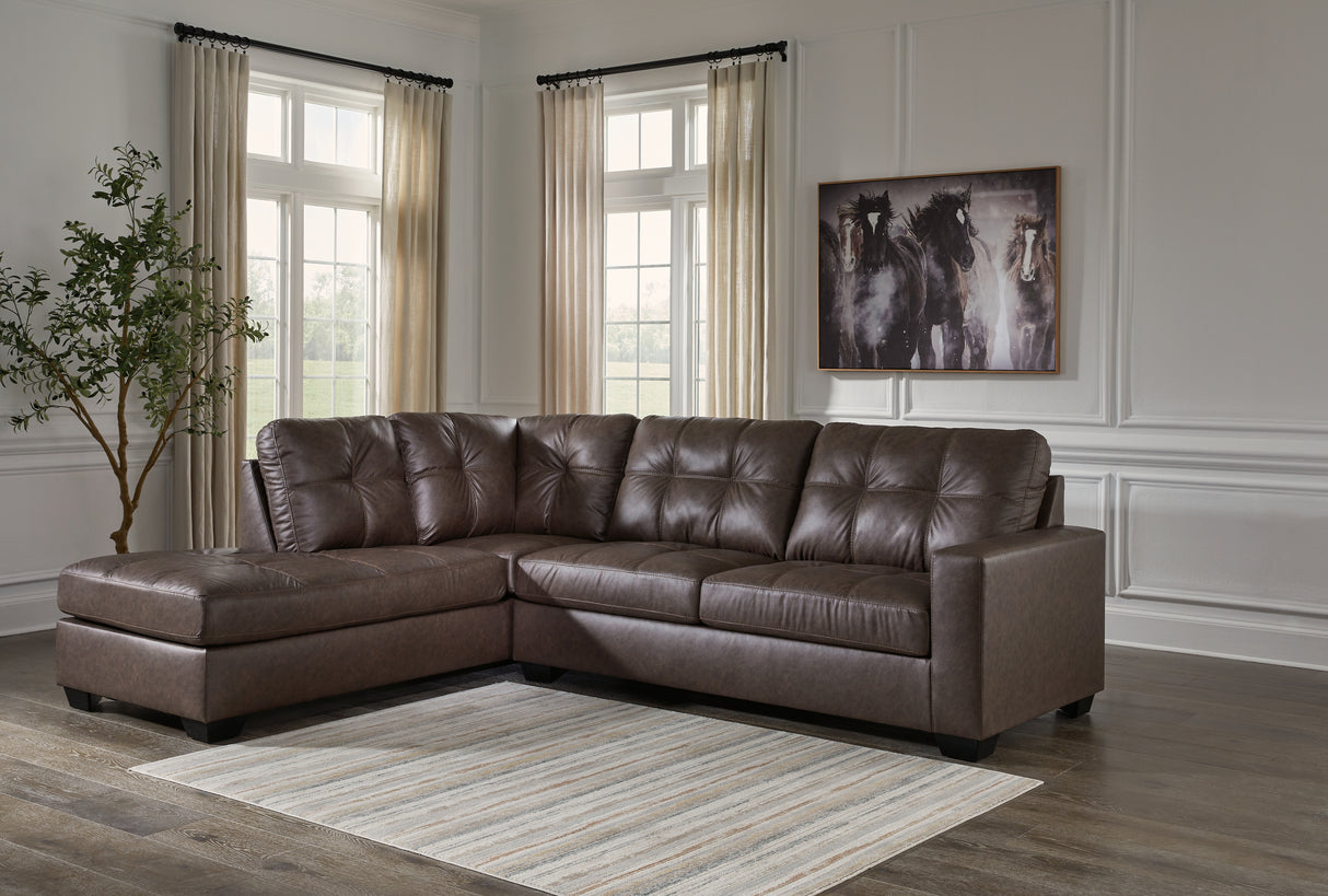 Furniture City - MS - Ashley Furniture - Barlin Mills Sectional - RAF 2-Piece Sectional with Chaise / Umber - 17003S1
