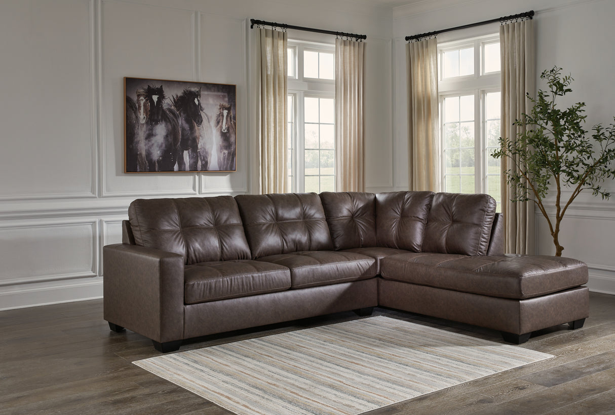 Furniture City - MS - Ashley Furniture - Barlin Mills Sectional - LAF 2-Piece Sectional with Chaise / Umber - 17003S2