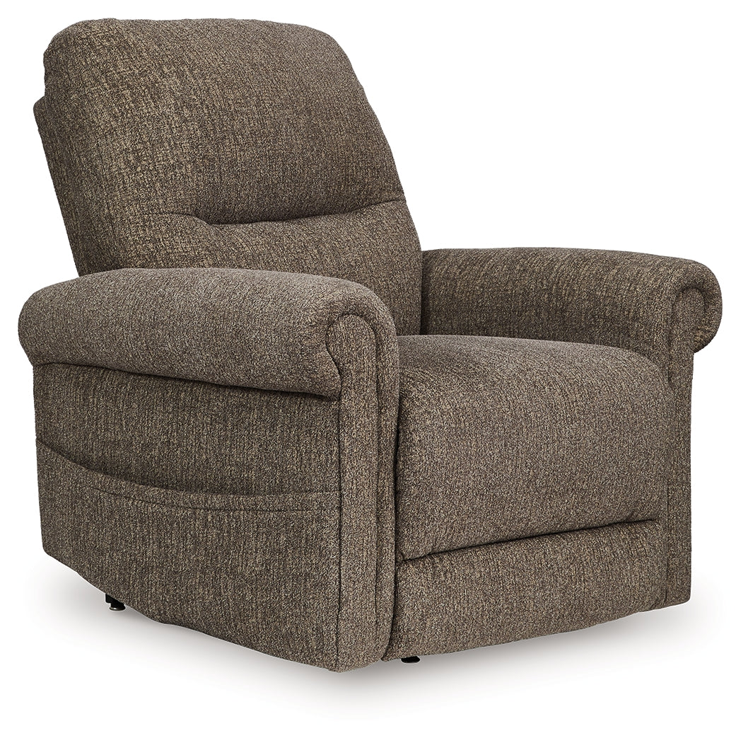 Furniture City - MS - Ashley Furniture - Aureta Living Room - Power Lift Recliner / Earth - 1790212