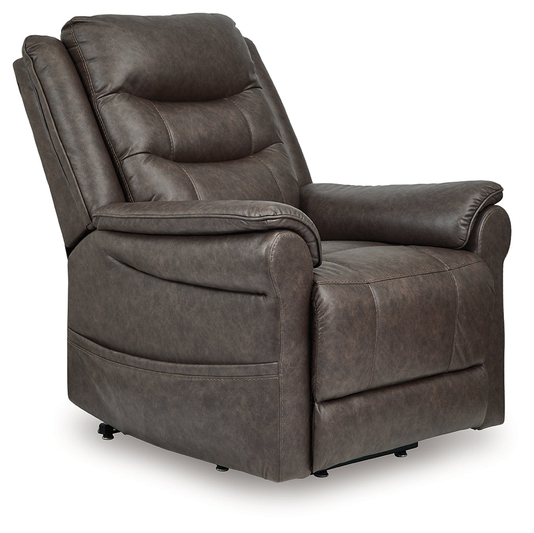 Furniture City - MS - Ashley Furniture - Oatman Living Room - Power Lift Recliner / Carbon - 1800512