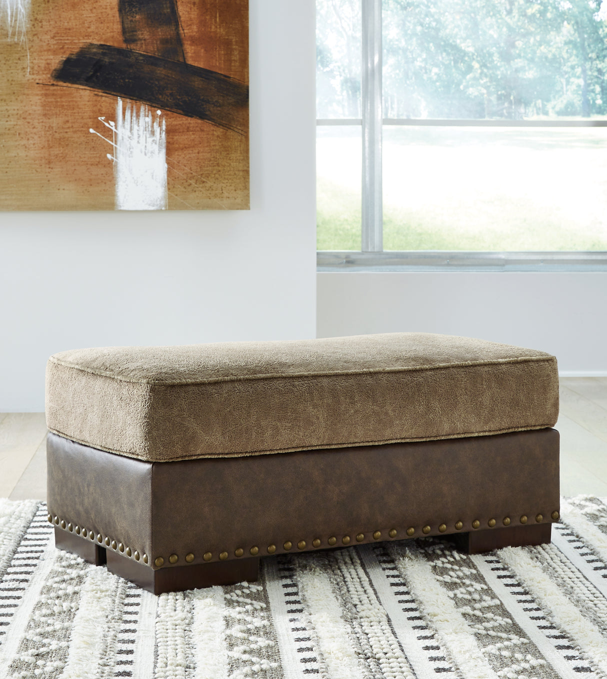 Furniture City - MS - Ashley Furniture - Alesbury Living Room - Ottoman / Chocolate - 1870414