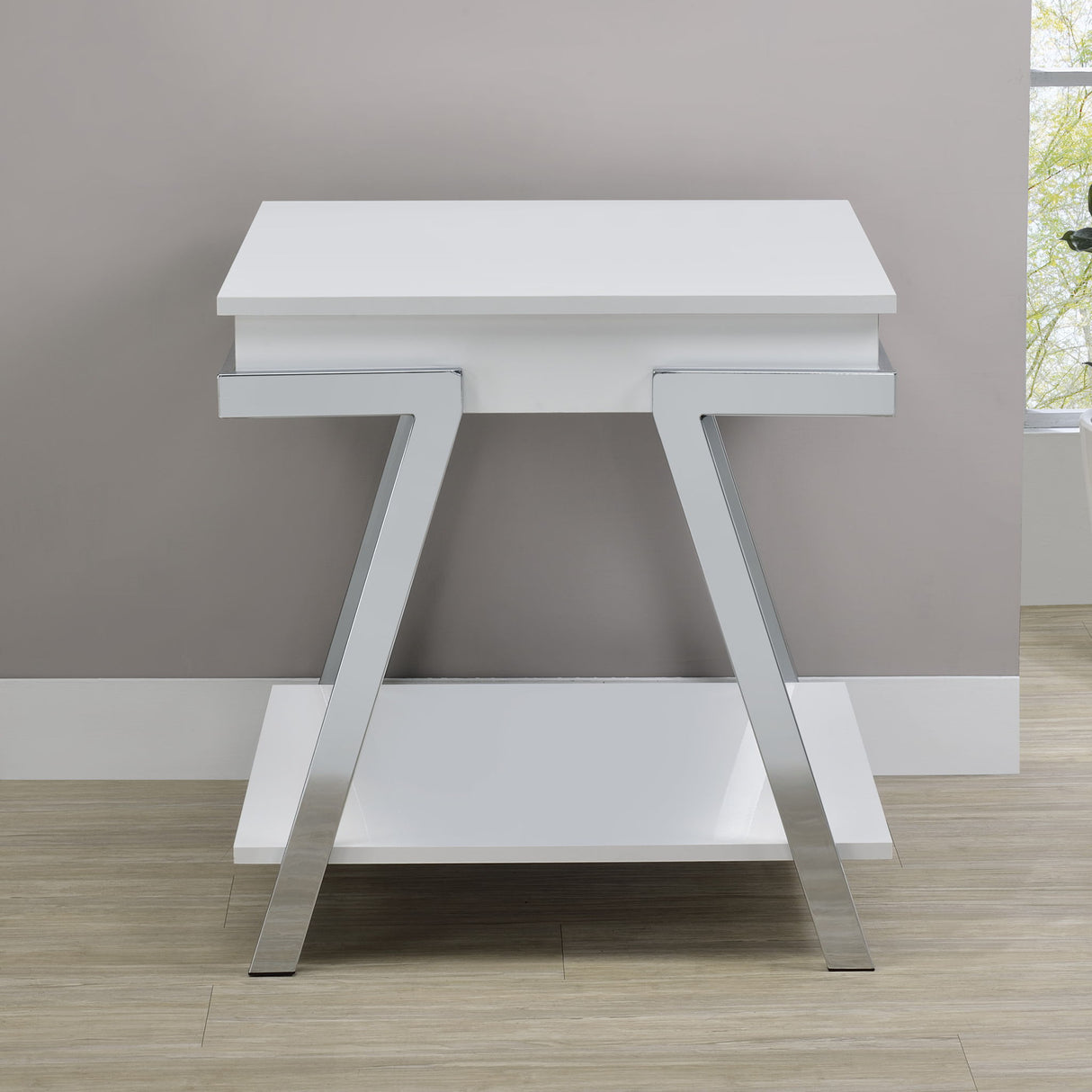 Zena - End Table - White
