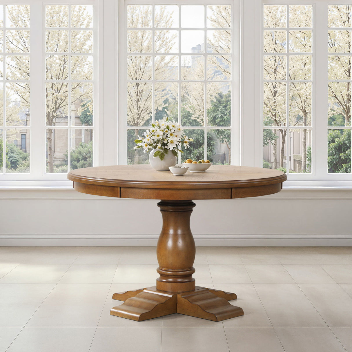 Sunset - 48" Round Dining Table - Brown