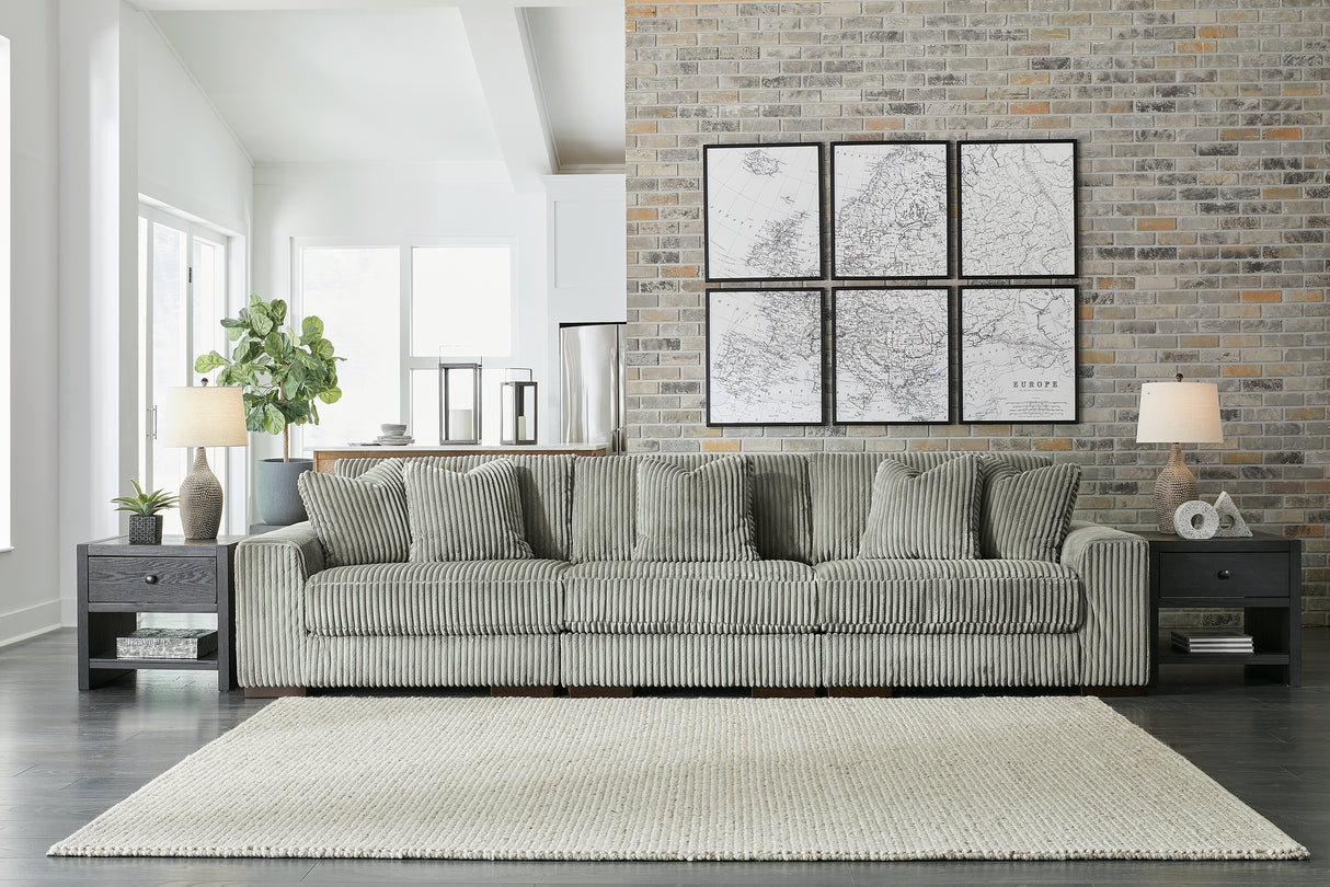 Furniture City - MS - Ashley Furniture - Lindyn Sectional - RAF 3-Piece Sectional Sofa / Fog - 21105S14