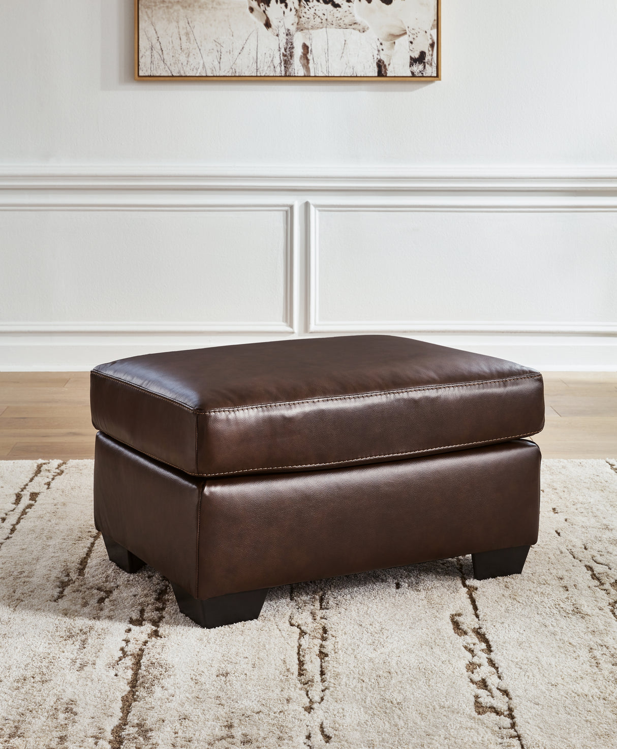 Furniture City - MS - Ashley Furniture - Santorine Living Room - Ottoman / Dark Brown - 2170614