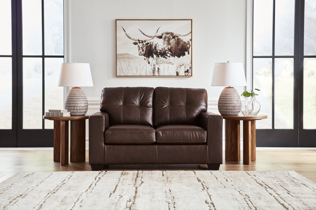 Furniture City - MS - Ashley Furniture - Santorine Living Room - Loveseat / Dark Brown - 2170635