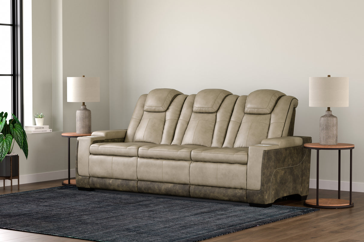 Furniture City - MS - Ashley Furniture - Next-Gen DuraPella Living Room - PWR REC Sofa with ADJ Headrest / Sand - 2200315