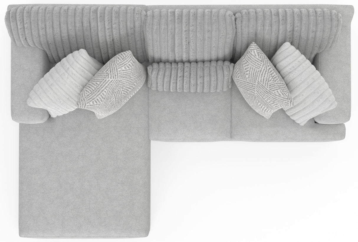 Logan - Upholstered Sectional With Comfort Coil Seating And Accent Pillows Included