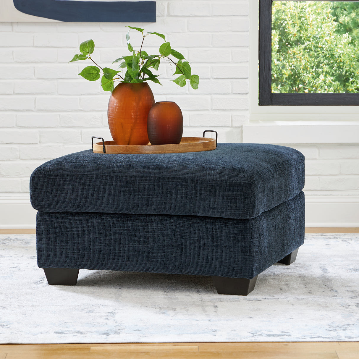 Furniture City - MS - Ashley Furniture - Aviemore Living Room - Oversized Accent Ottoman / Ink - 2430308