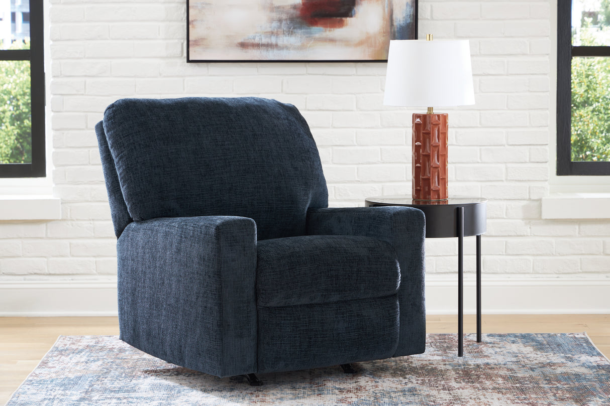 Furniture City - MS - Ashley Furniture - Aviemore Living Room - Rocker Recliner / Ink - 2430325