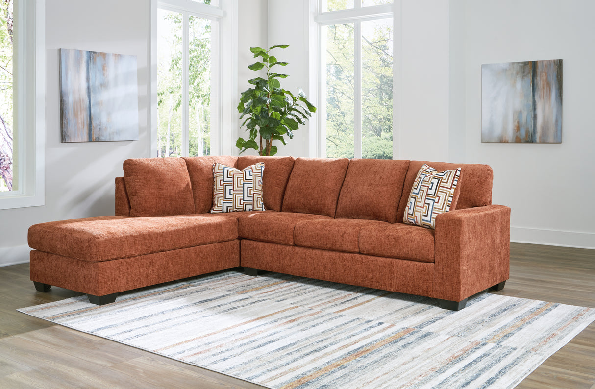 Furniture City - MS - Ashley Furniture - Aviemore Sectional - LAF 2-Piece Sectional with Chaise / Stone - 24305S2