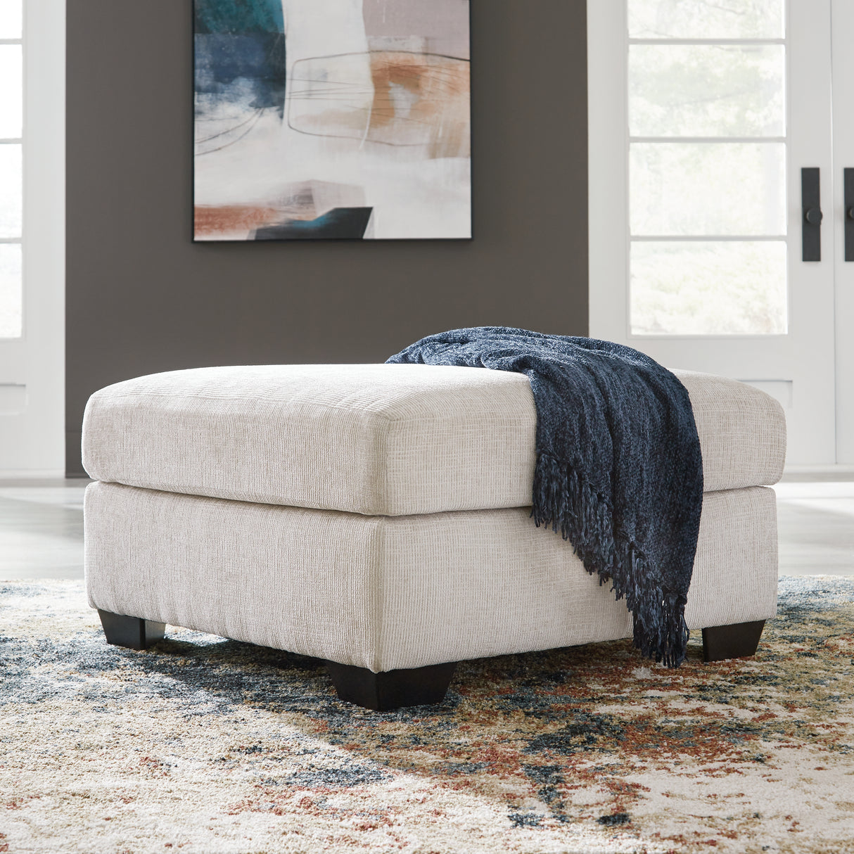 Furniture City - MS - Ashley Furniture - Aviemore Living Room - Oversized Accent Ottoman / Stone - 2430508