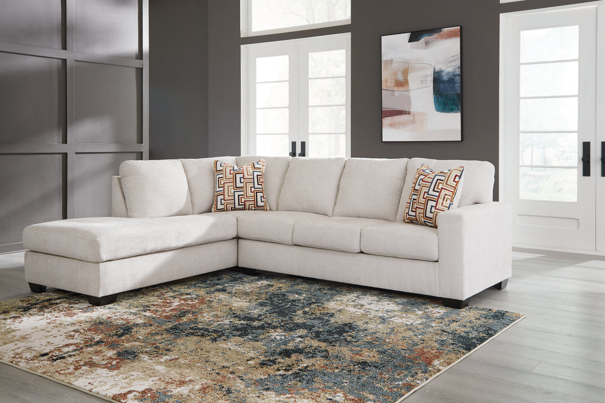 Furniture City - MS - Ashley Furniture - Aviemore Sectional - RAF 2-Piece Sectional with Chaise / Stone - 24305S1