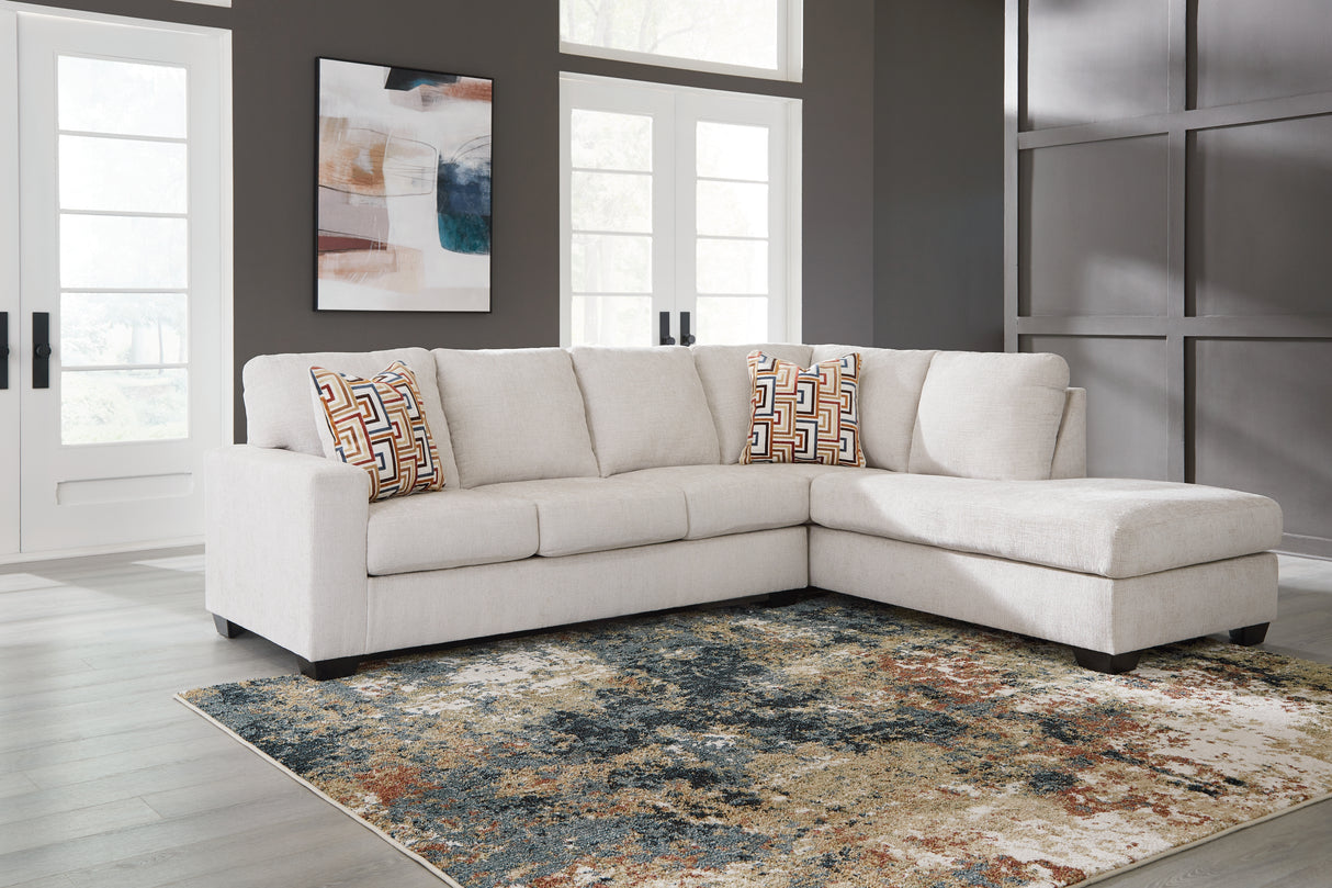 Furniture City - MS - Ashley Furniture - Aviemore Sectional - LAF 2-Piece Sectional with Chaise / Stone - 24305S2