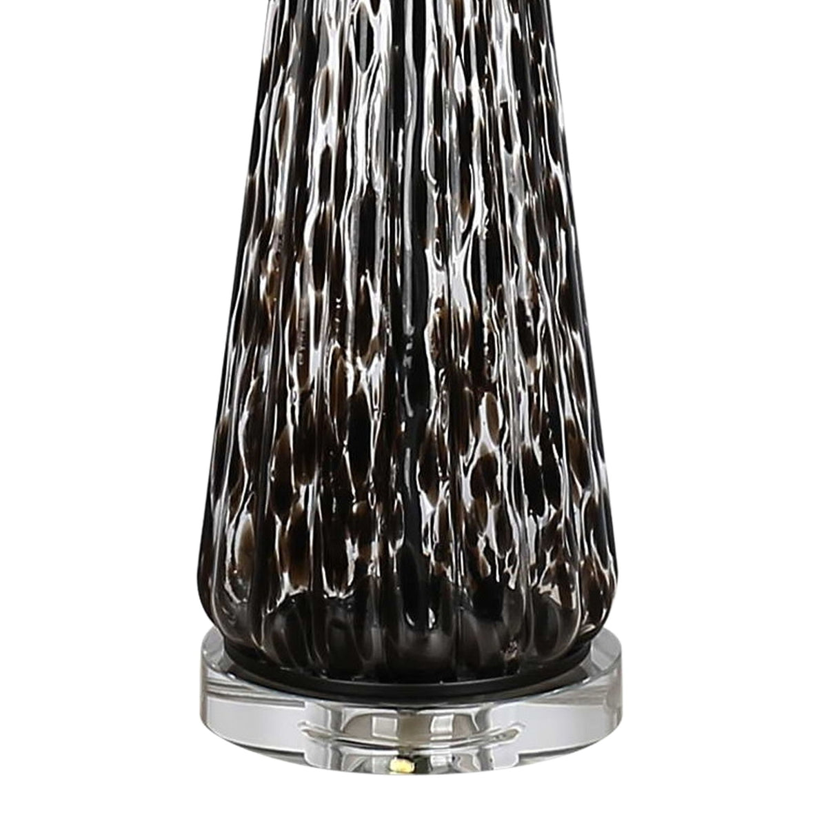 "Eclipse Radiance" Art Glass Table Lamp (Set of 2) - Black Art Glass