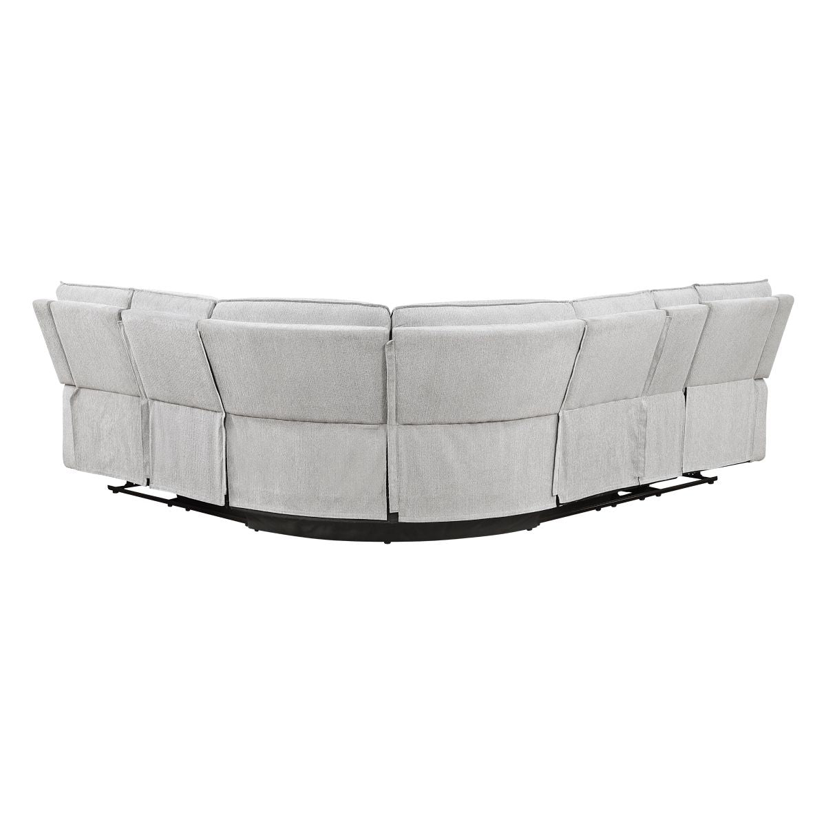 Thorne - 3 Piece Reclining Sectional With Left Console - Light Gray