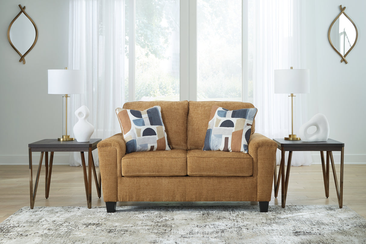 Furniture City - MS - Ashley Furniture - Erinslane Living Room - Loveseat / Honey - 2520735