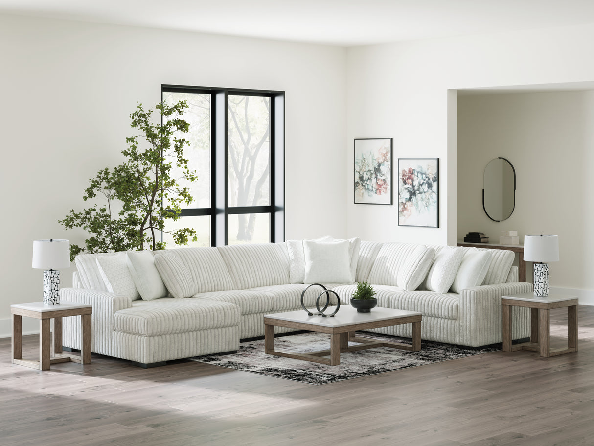 Furniture City - MS - Ashley Furniture - Stupendous Sectional - RAF 5-Piece Sectional with Chaise / Alloy - 25903S8