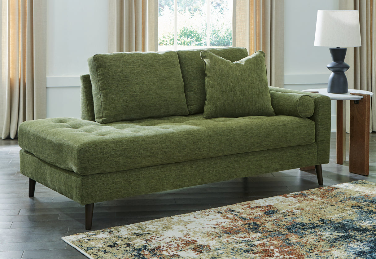Furniture City - MS - Ashley Furniture - Bixler Living Room - RAF Corner Chaise / Olive - 2610717