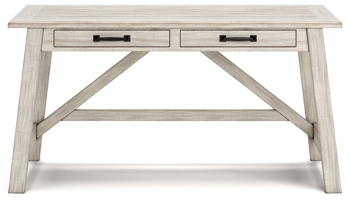 Carynhurst - Home Office Large Leg Desk - Whitewash