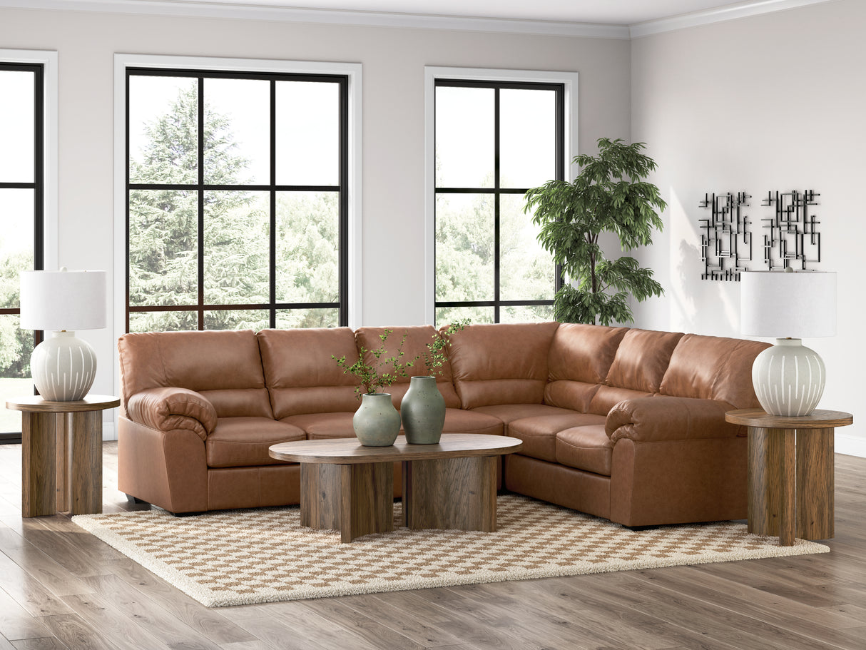 Furniture City - MS - Ashley Furniture - WillowBend Sectional - RAF 3-Piece Sectional / Caramel - PC27704S3