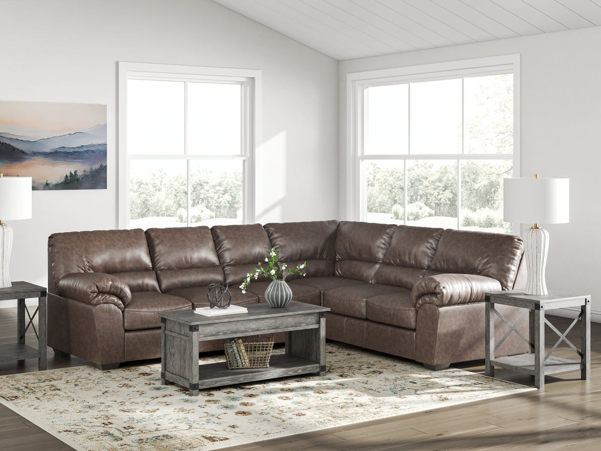 Furniture City - MS - Ashley Furniture - WillowBend Sectional - RAF 3-Piece Sectional / Umber - PC27705S3