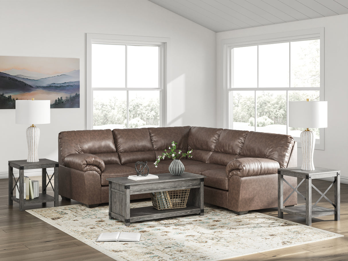 Furniture City - MS - Ashley Furniture - WillowBend Sectional - RAF 2-Piece Sectional / Umber - PC27705S1