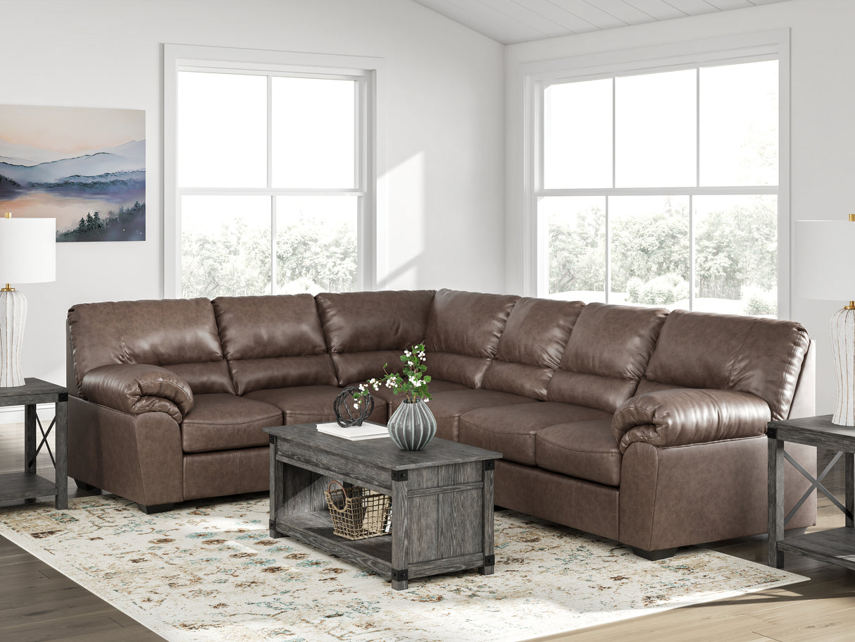 Furniture City - MS - Ashley Furniture - WillowBend Sectional - LAF 3-Piece Sectional / Umber - PC27705S4