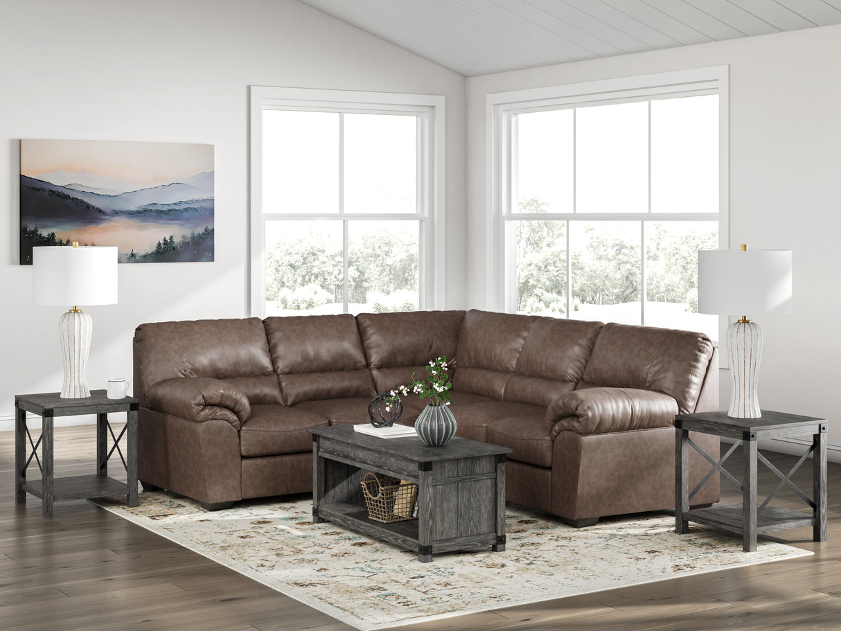 Furniture City - MS - Ashley Furniture - WillowBend Sectional - LAF 3-Piece Sectional / Caramel - PC27704S4