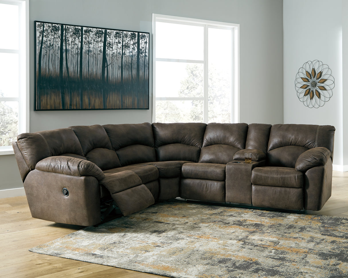 Furniture City - MS - Ashley Furniture - Tambo Sectional - 2-Piece Reclining Sectional / Canyon - 27802S1