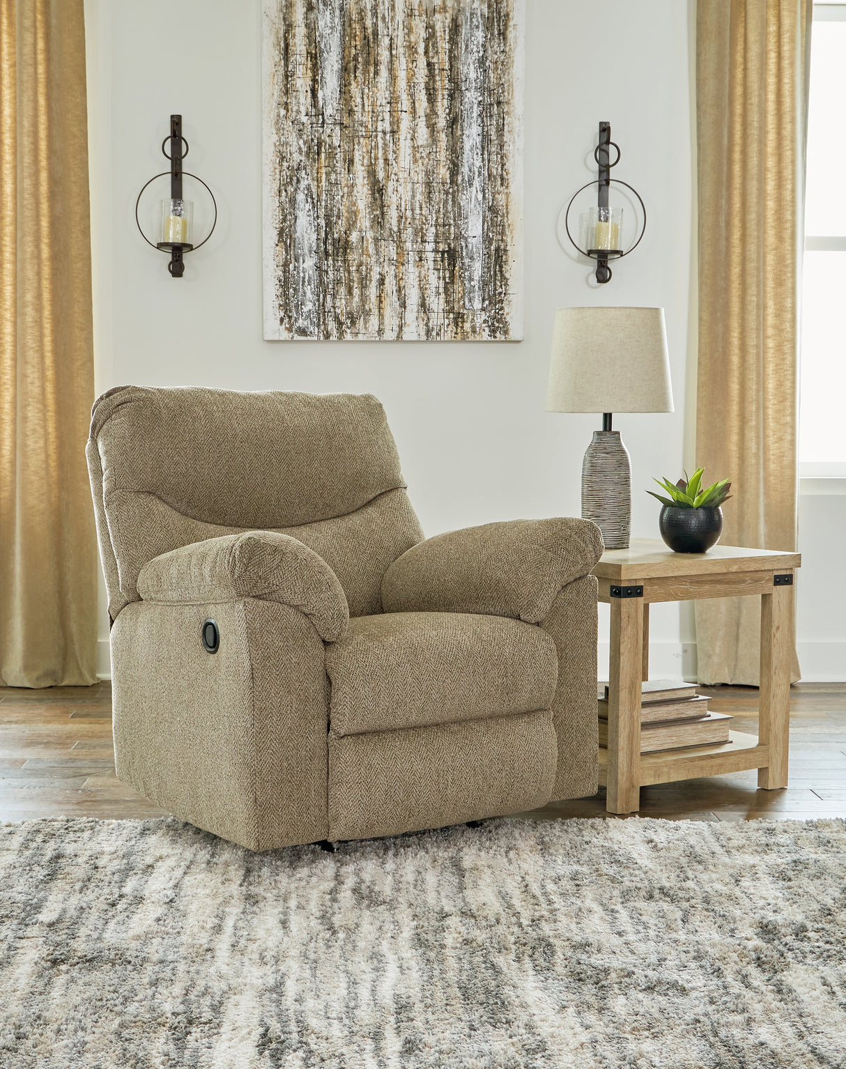 Furniture City - MS - Ashley Furniture - Alphons Living Room - Rocker Recliner / Briar - 2820225