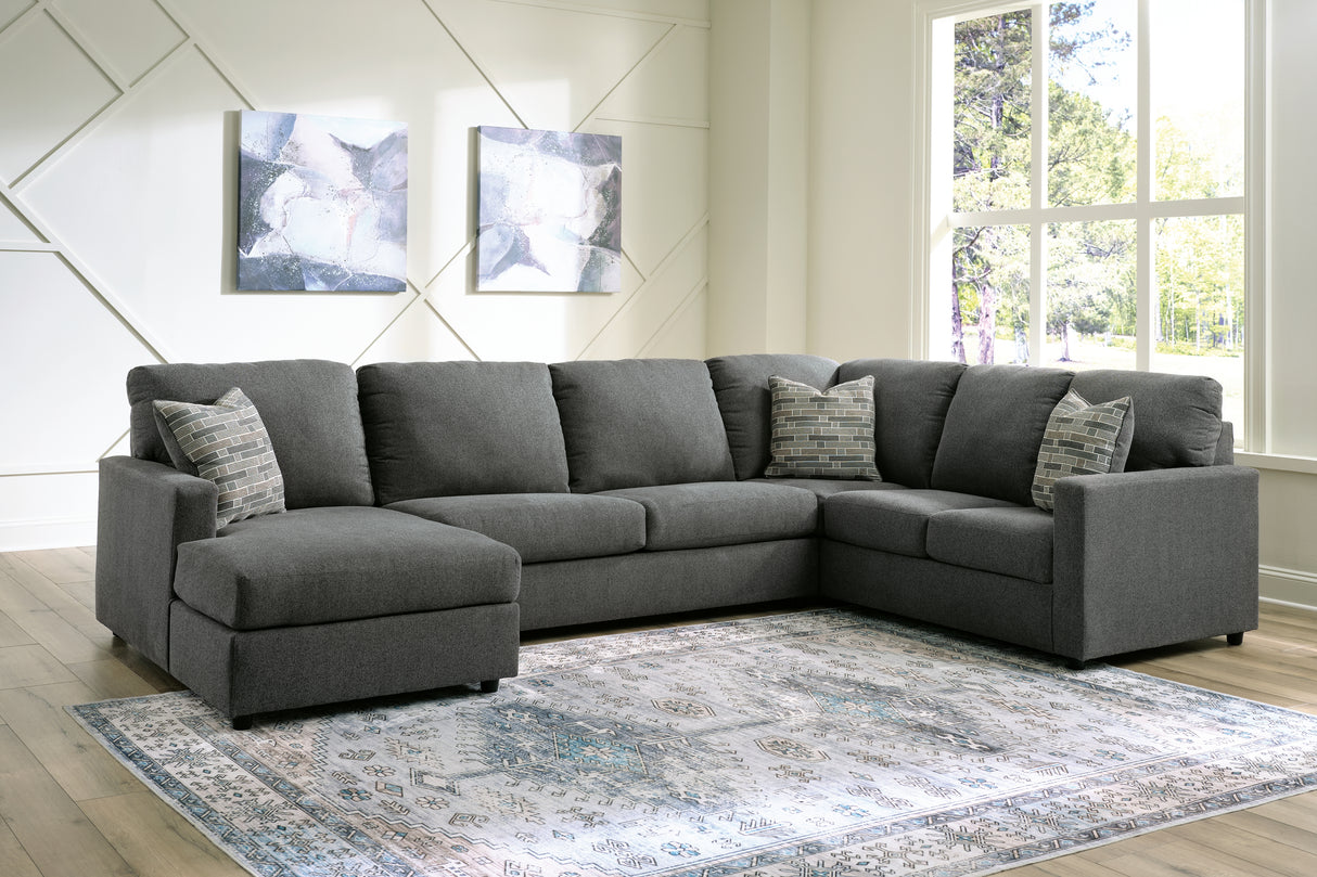 Furniture City - MS - Ashley Furniture - Edenfield Sectional - RAF 3-Piece Sectional with Chaise / Linen - 29004S1