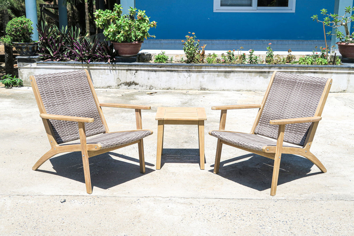 Radius - Patio End Table - Light Brown