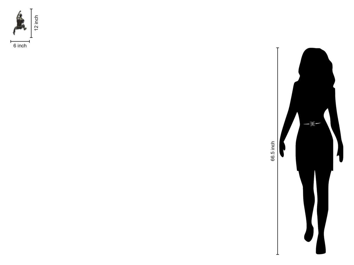 Midnight Stride - 6" x 11" Sculpture - Black