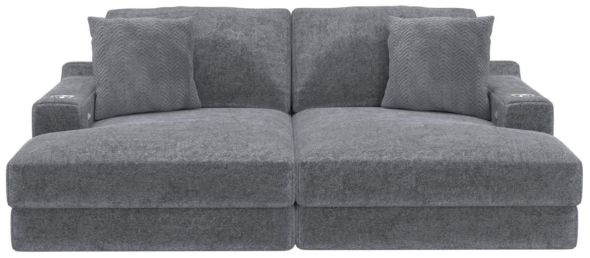 Cozy - 2 Piece Double Wide Chaise With USB Charging Ports