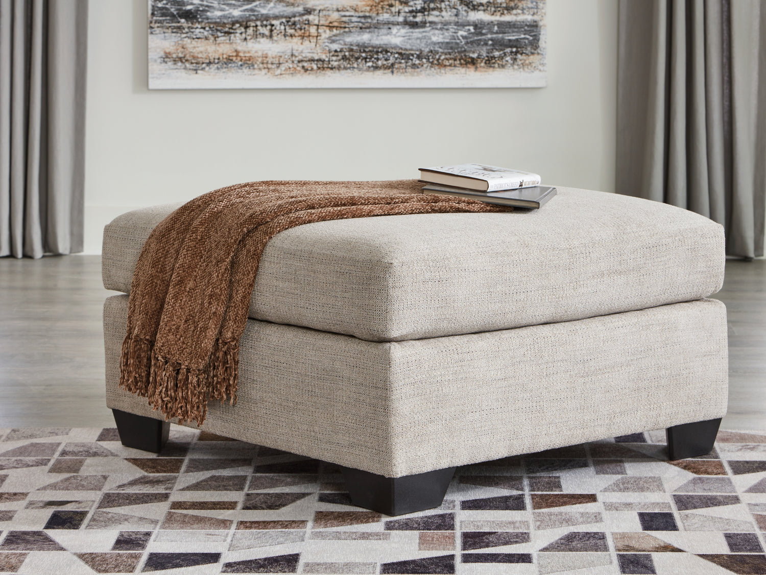 Furniture City - MS - Ashley Furniture - Mahoney Living Room - Oversized Accent Ottoman / Pebble - 3100408